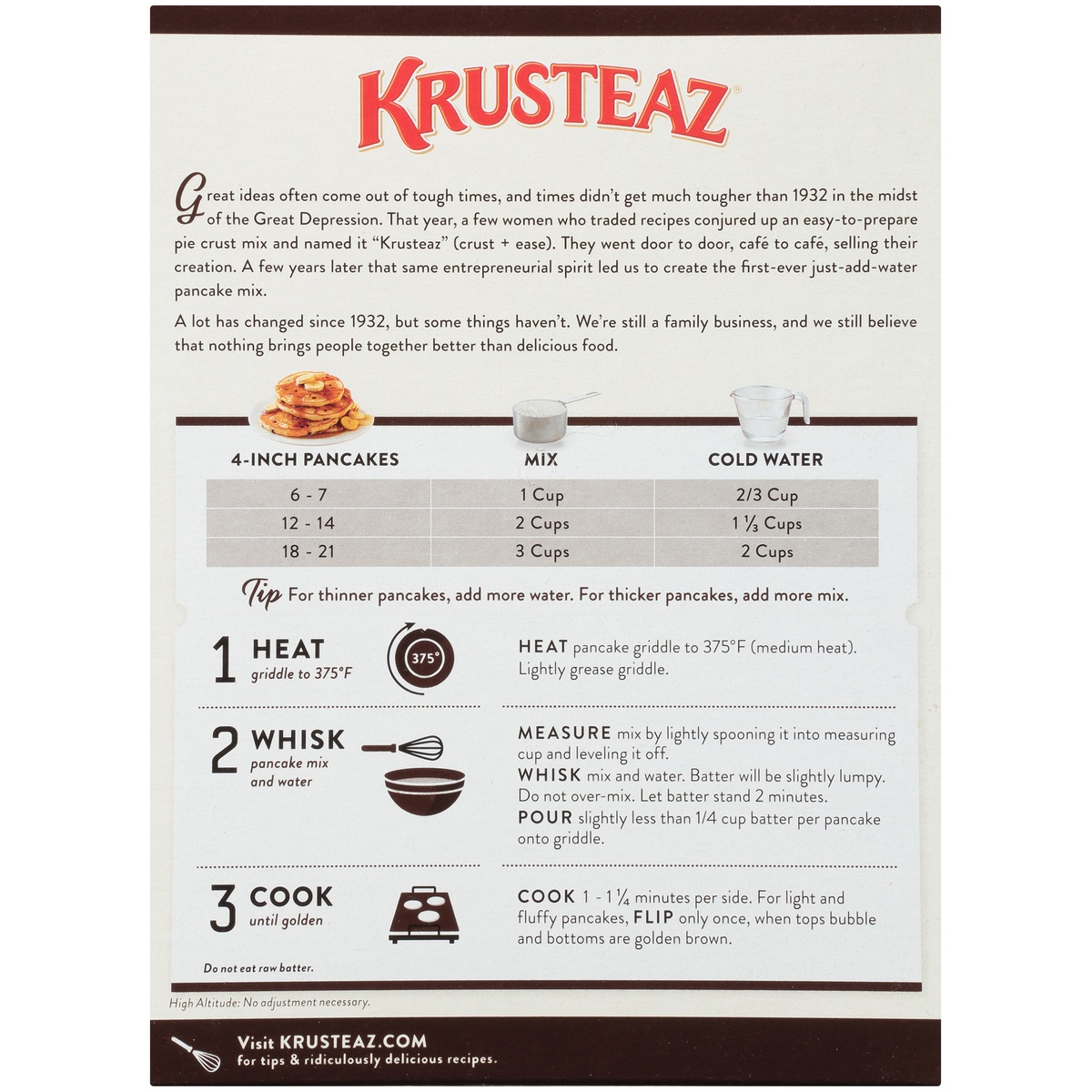 slide 7 of 8, Krusteaz Chocolate Chip Pancake Mix, 24 oz