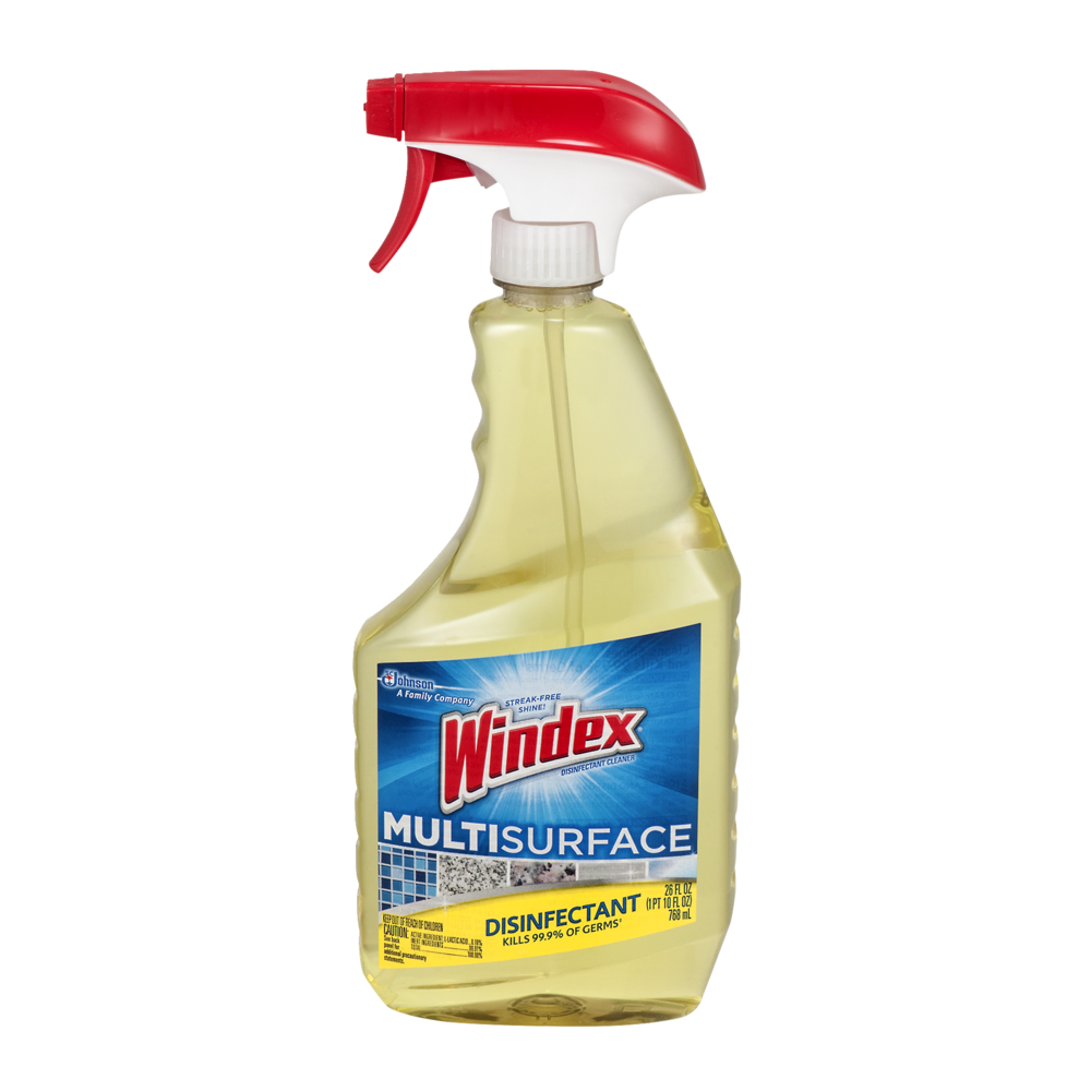 slide 1 of 9, Windex Sparkling Lemon Antibacterial Multi Surface Cleaner, 26 oz