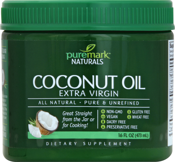 slide 1 of 1, Puremark Naturals Coconut Oil 16 oz, 16 oz