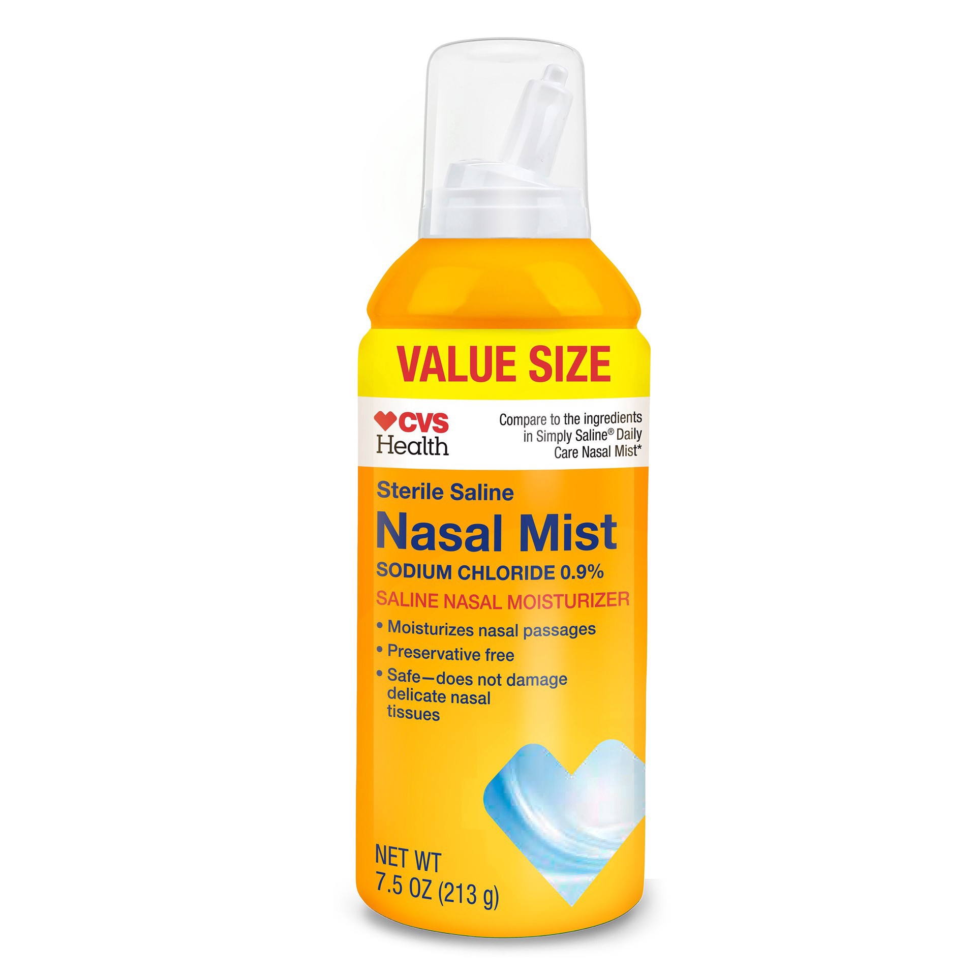 slide 1 of 1, CVS Health Cvs Sterile Saline Nasal Mist, 7.5 Oz, 7.5 oz
