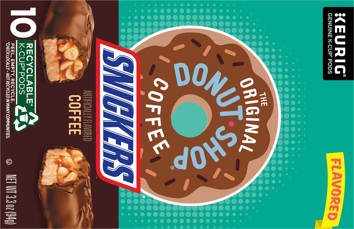slide 7 of 9, The Original Donut Shop Snickers Coffee, Keurig Single Serve K-Cup Pods, Flavored Coffee- 10 ct, 10 ct