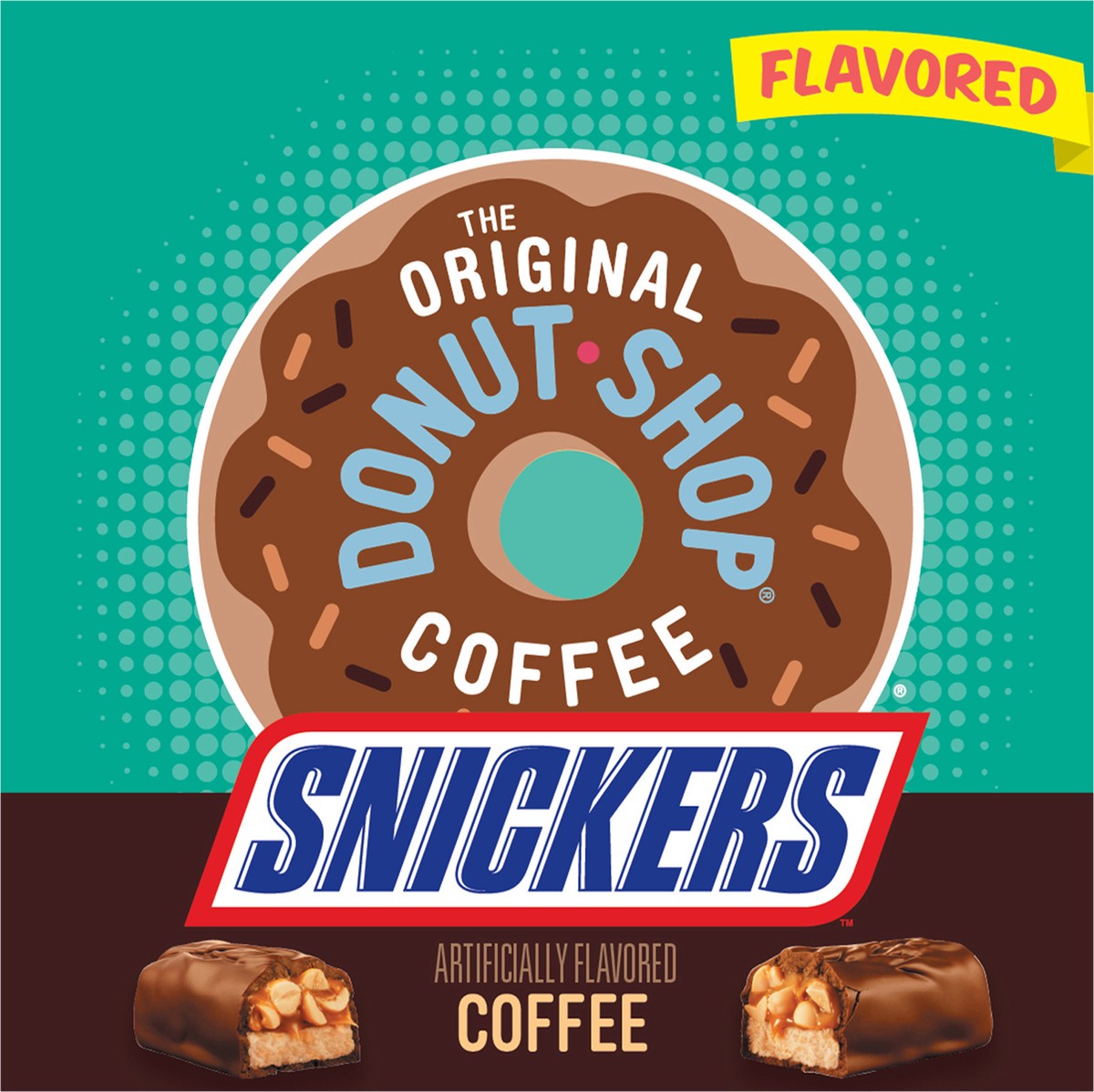 slide 4 of 9, The Original Donut Shop Snickers Coffee, Keurig Single Serve K-Cup Pods, Flavored Coffee- 10 ct, 10 ct