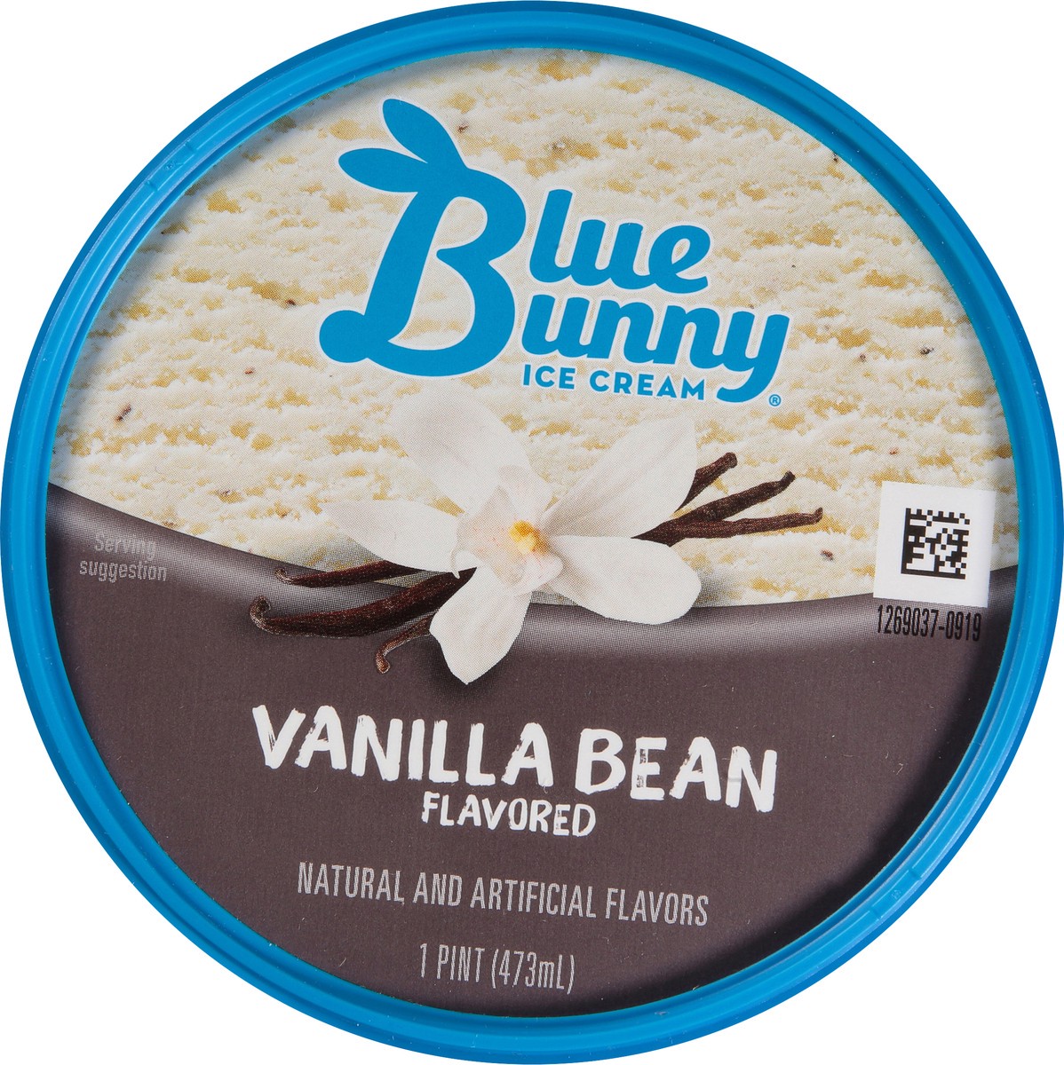 slide 10 of 10, Blue Bunny Vanilla Bean Flavored Ice Cream 1 pt, 1 pint