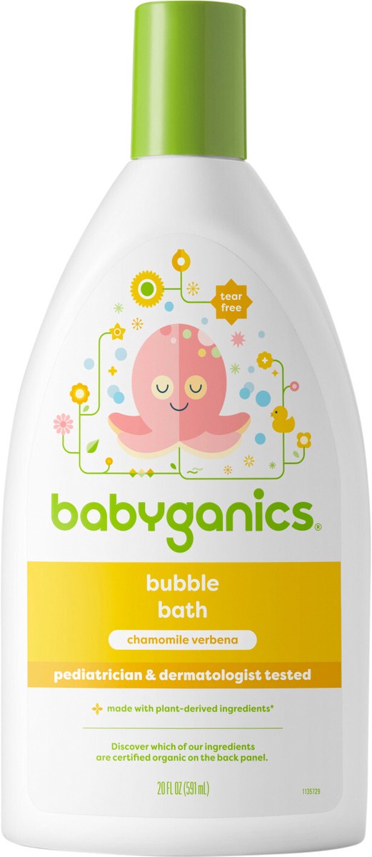 slide 4 of 5, Babyganics Bubble Bath Chamomile Verbena 20oz, 20 fl oz