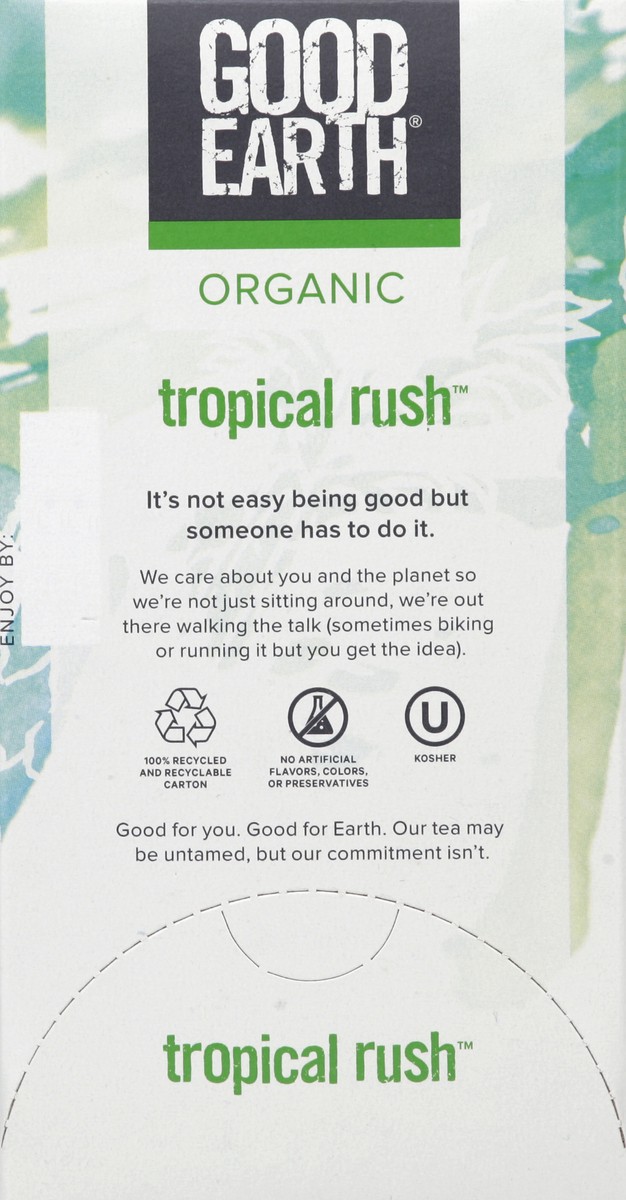 slide 3 of 5, Good Earth Organic Tropical Rush Green Tea, 18 ct; 1.1 oz