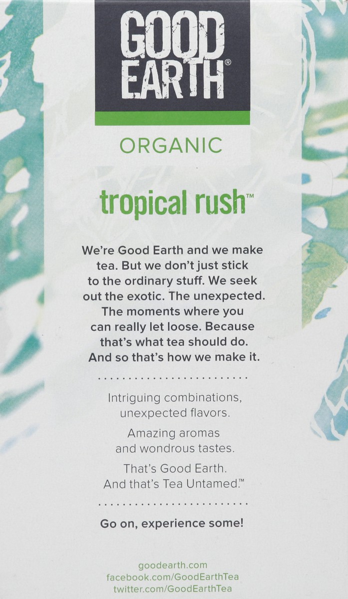 slide 5 of 5, Good Earth Organic Tropical Rush Green Tea, 18 ct; 1.1 oz