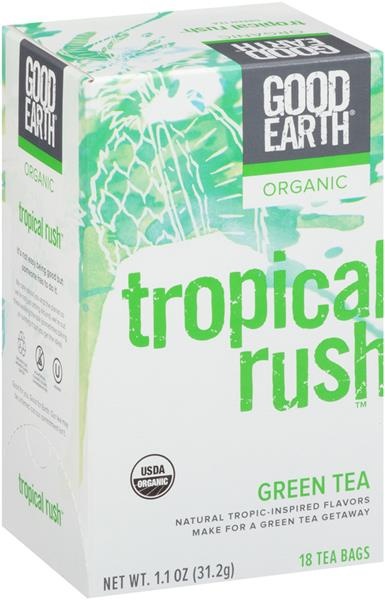 slide 1 of 5, Good Earth Organic Tropical Rush Green Tea, 18 ct; 1.1 oz