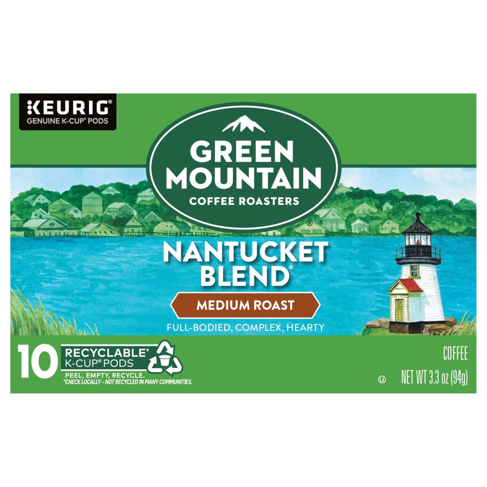 slide 1 of 4, Green Mountain Coffee Roasters Nantucket Blend Medium Roast Coffee Pods- 10 ct, 10 ct
