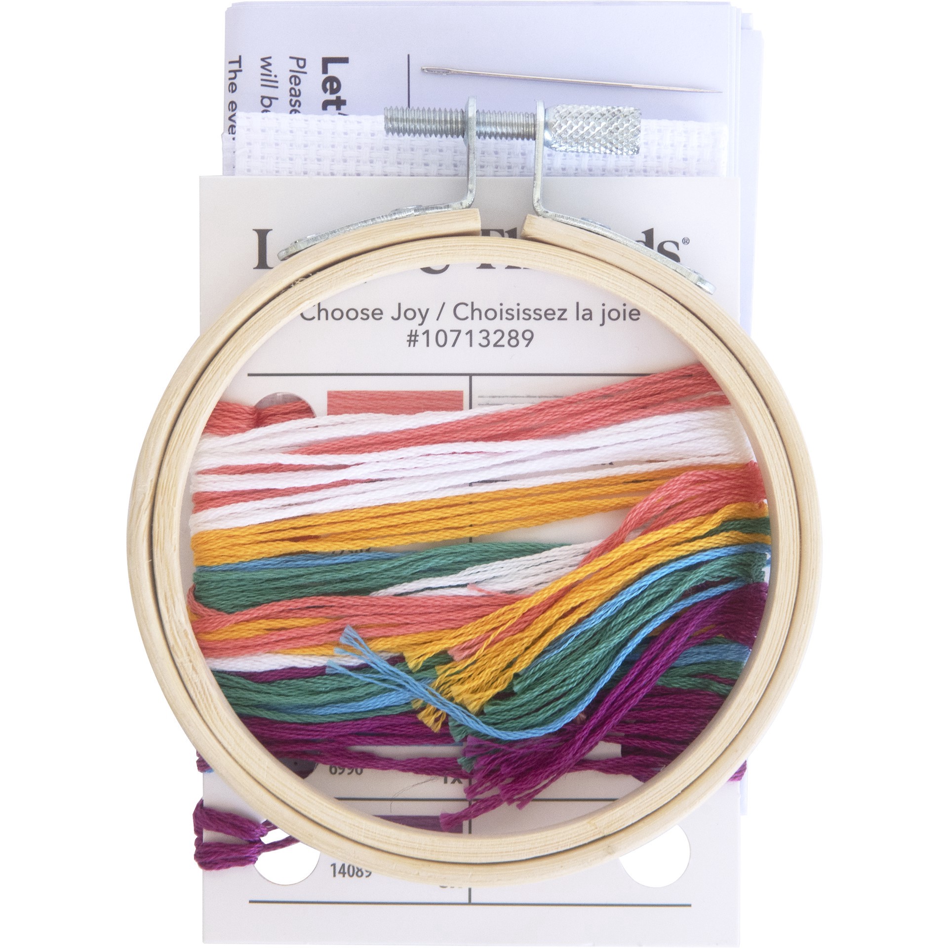 slide 4 of 4, Choose Joy Cross Stitch Kit By Loops & Threads, 3.5 in x 3.5 in