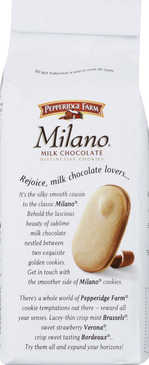 slide 2 of 7, Pepperidge Farm Milano Cookie, Milk Chocolate, 6 oz