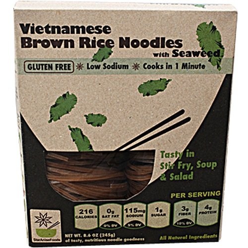 slide 1 of 1, Star Anise Foods Brown Rice Seaweed Noodles, 8.6 oz