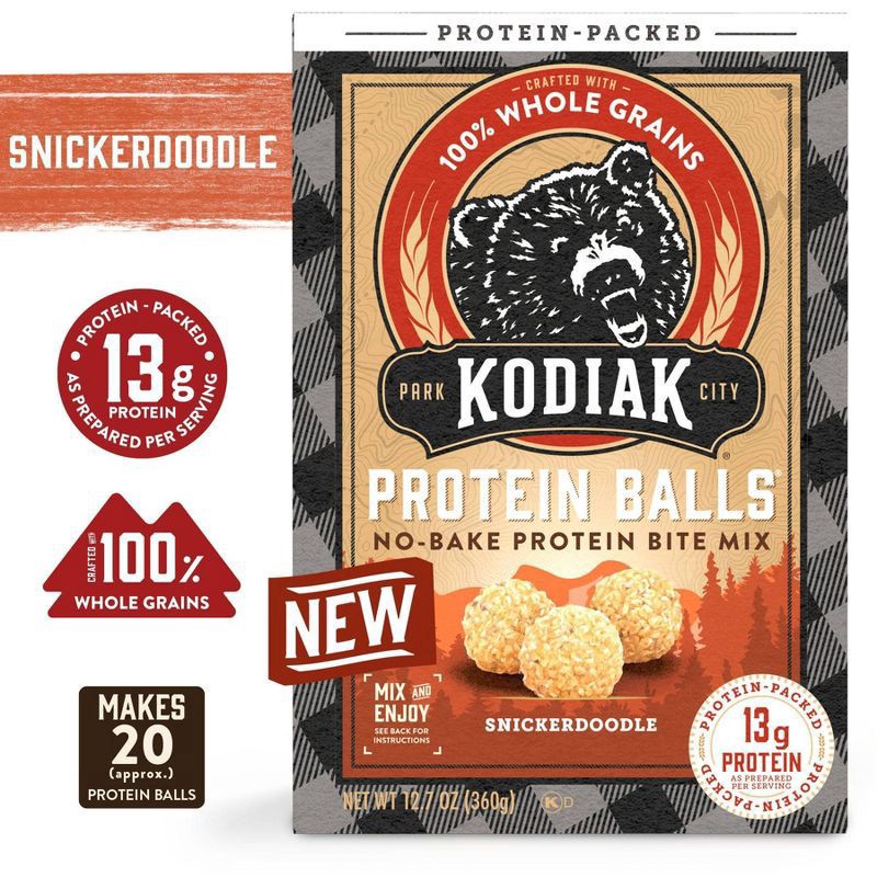 slide 5 of 6, Kodiak Cakes Protein Balls, Snickerdoodle, 12.7 oz