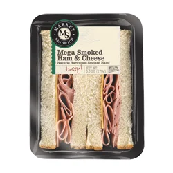 Market Sandwich Deli Express Mega Smoked Ham & Cheese Sandwich Wedge