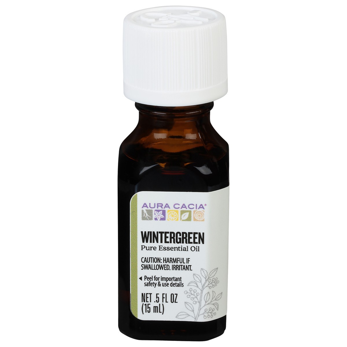 slide 1 of 9, Aura Cacia Wintergreen Essential Oil, 0.5 oz