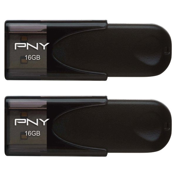 slide 1 of 1, PNY Attache 4 USB 2.0 Flash Drive, 2 ct; 16 GB