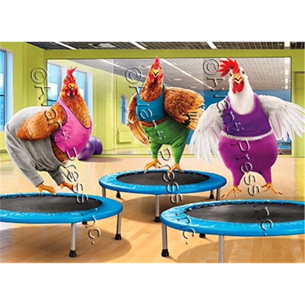slide 1 of 1, Avanti Chickens on Trampoline, 1 ct