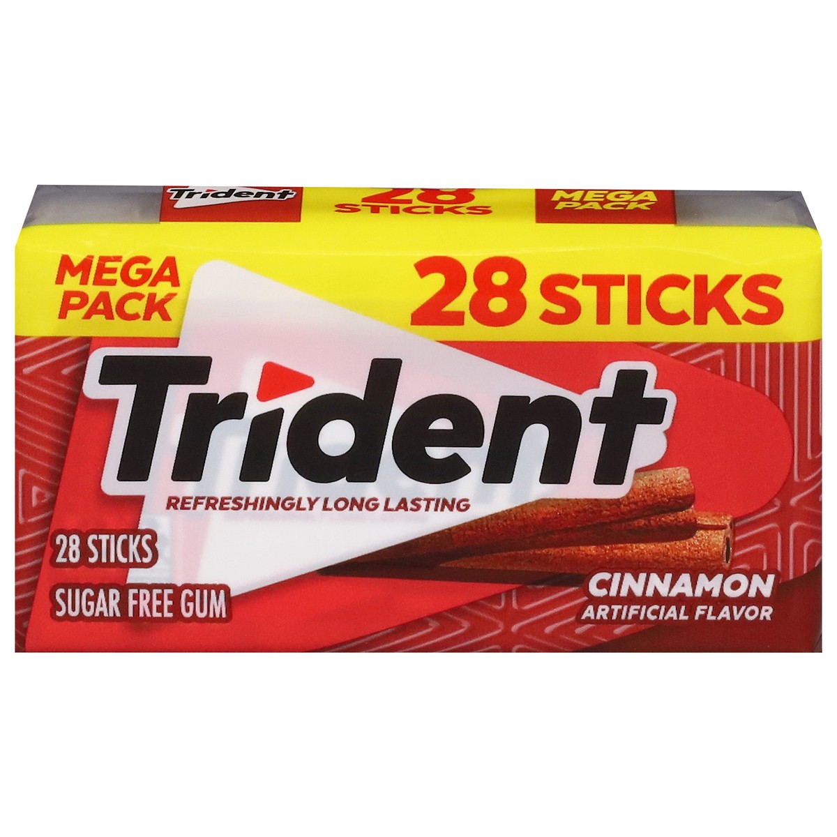 slide 1 of 15, Trident Sugar Free Cinnamon Gum Mega Pack 28 ea, 28 ct