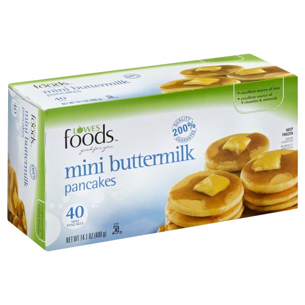 slide 1 of 1, Lowes Foods Mini Pancakes Buttermilk, 14.1 oz