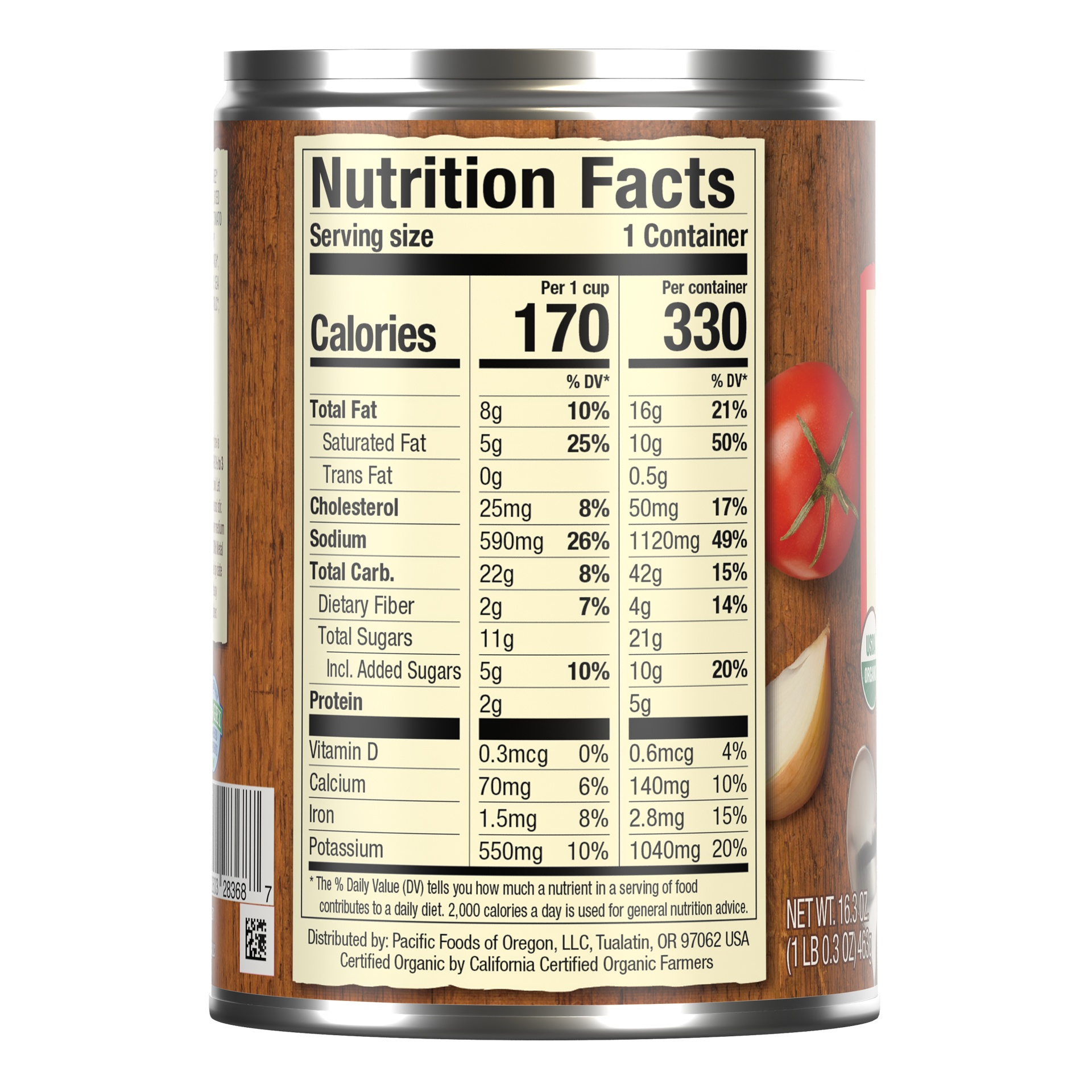 slide 2 of 5, Pacific Foods Organic Tomato Bisque Soup, 16.3 oz Can, 16.300 oz