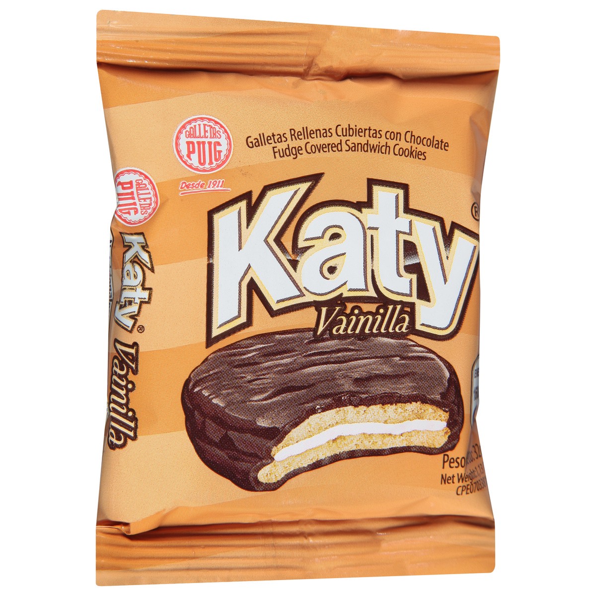 slide 9 of 14, Katy Vainilla Fudge Covered Sandwich Cookies 1.13 oz, 1.13 oz