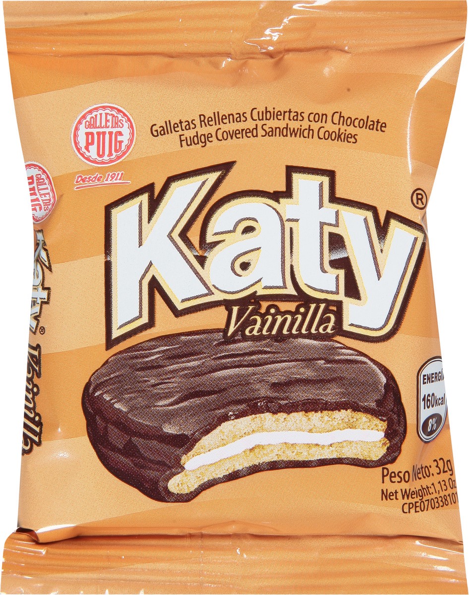 slide 14 of 14, Katy Vainilla Fudge Covered Sandwich Cookies 1.13 oz, 1.13 oz