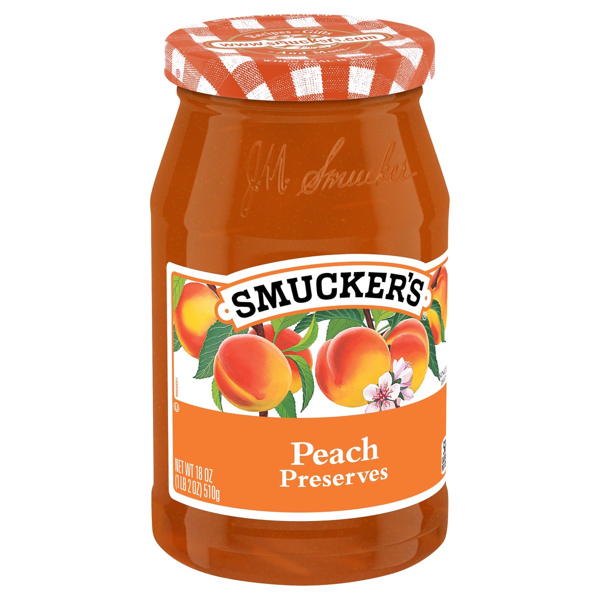 slide 2 of 8, Smucker's Peach Preserves, 18 Ounces, 18 oz
