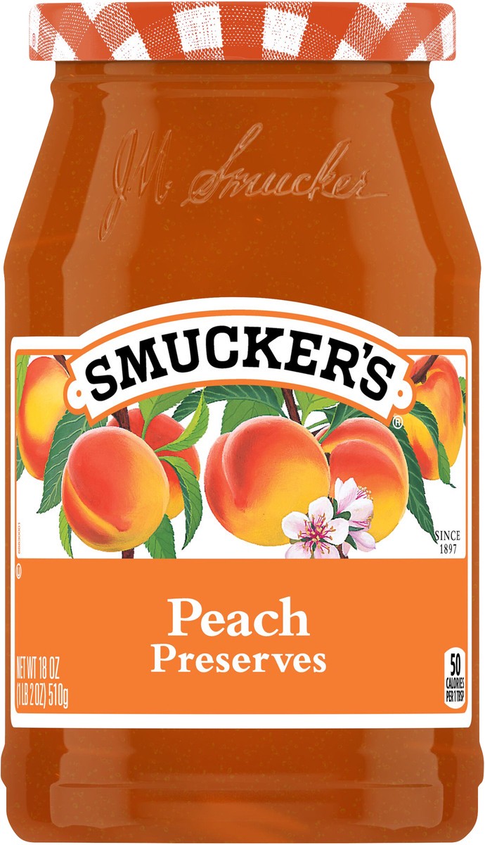 slide 5 of 8, Smucker's Peach Preserves, 18 Ounces, 18 oz