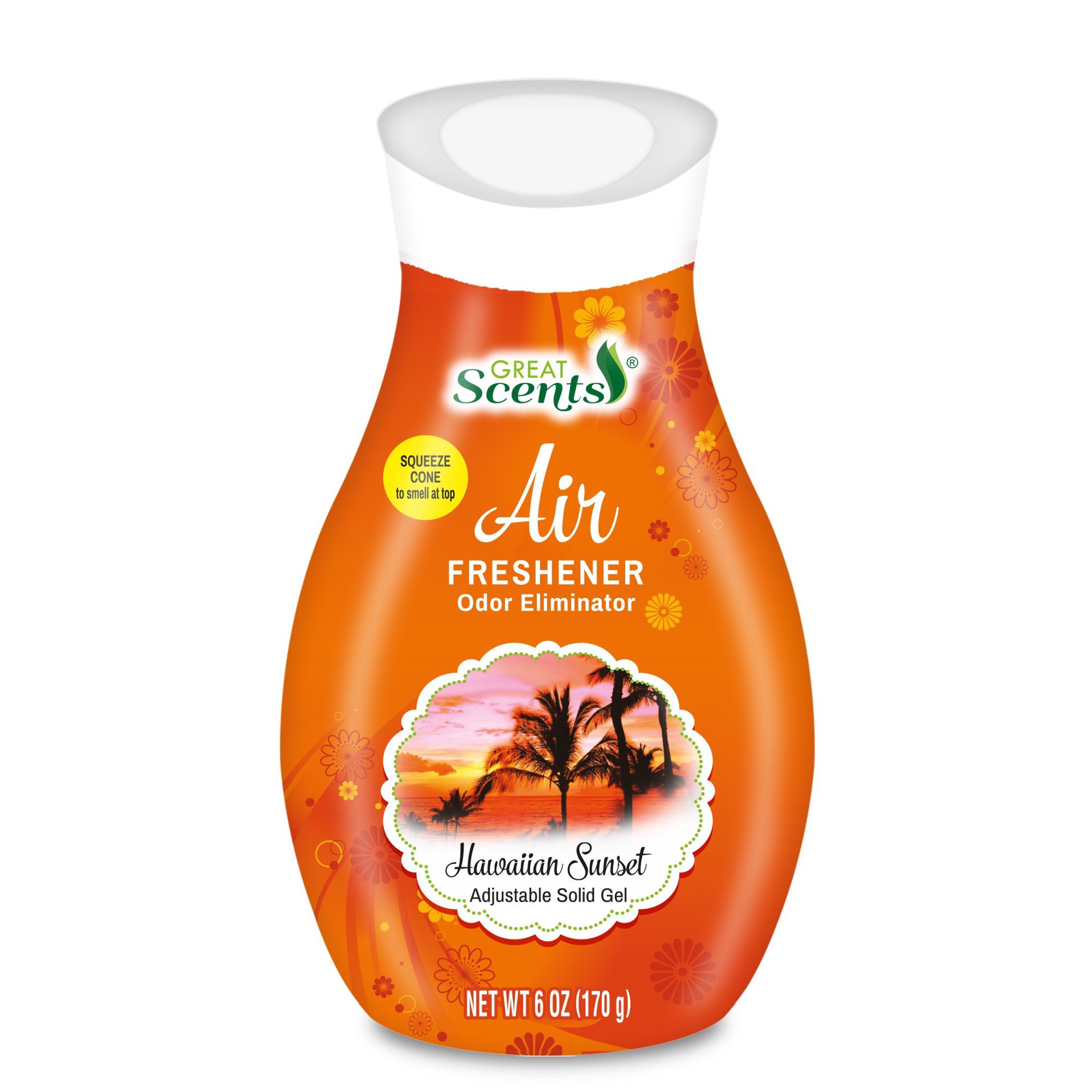 slide 1 of 1, Great Scents Solid Gel Adjustable Hawaiian Sunset Air Freshener 6 oz, 6 oz