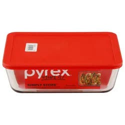 Pyrex Glass 11Cup Rectngl Red