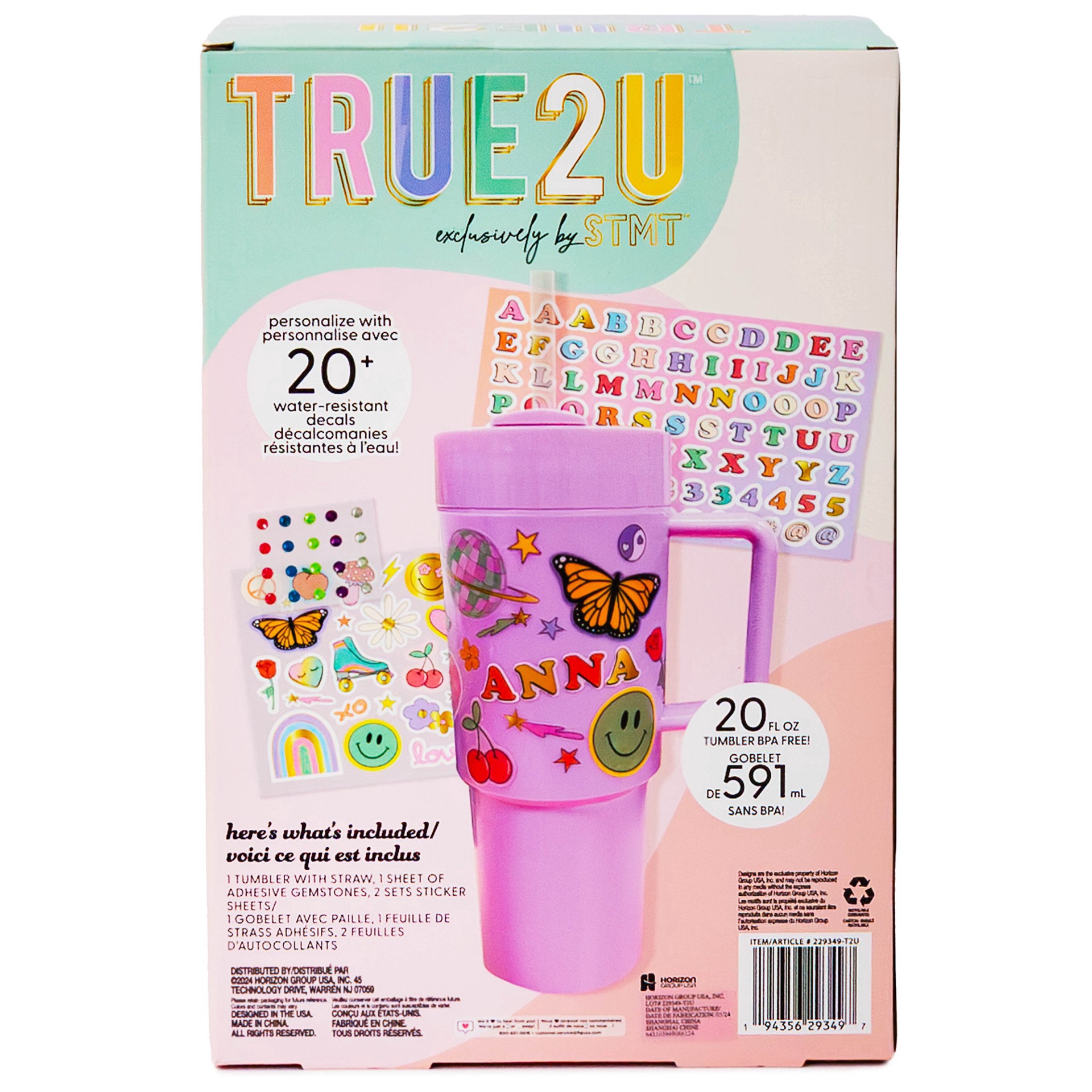 slide 3 of 3, Stmt True2u Decorate Your Own Trendy Tumbler, 591 ml