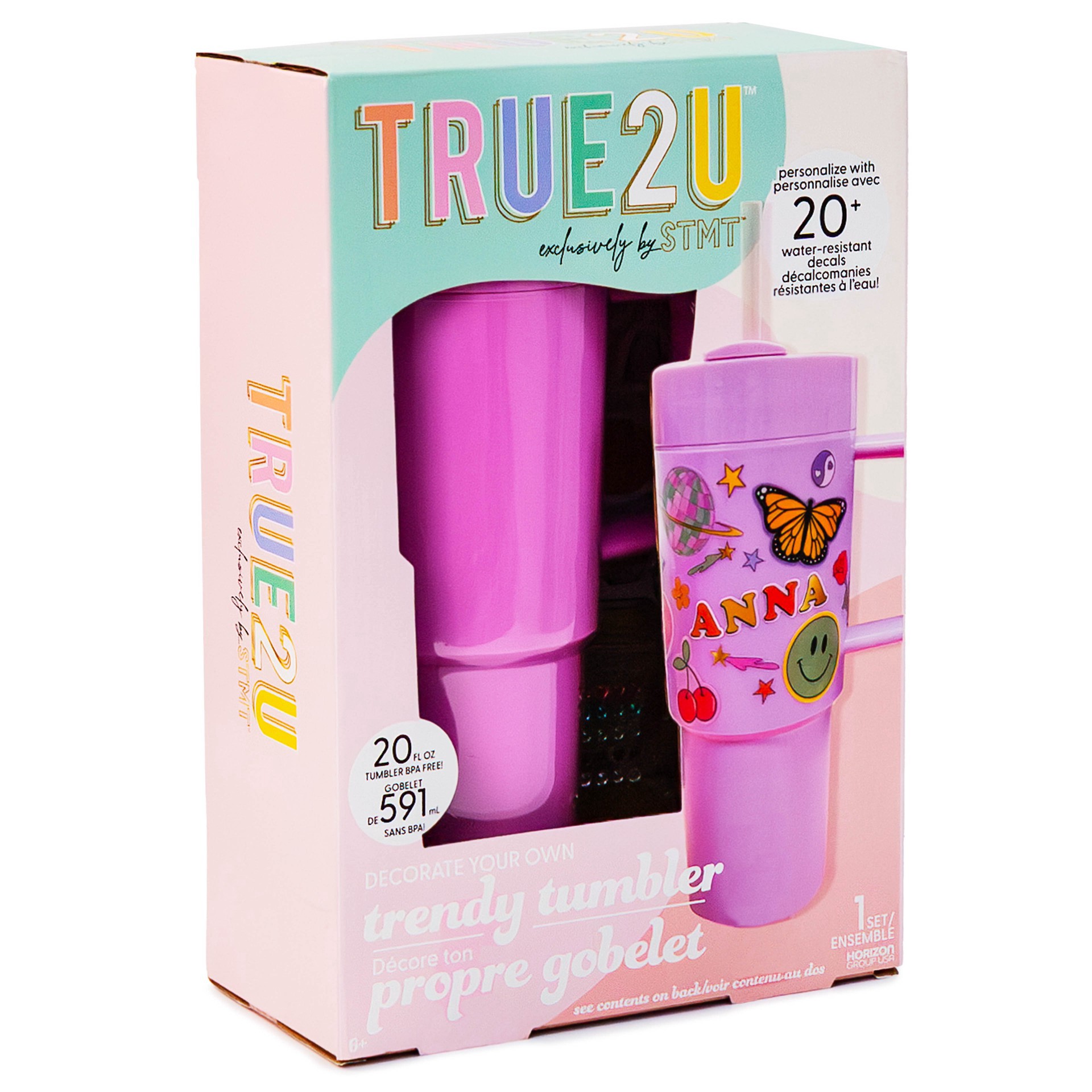 slide 2 of 3, Stmt True2u Decorate Your Own Trendy Tumbler, 591 ml