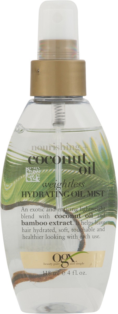 slide 6 of 9, OGX Nourishing Coconut Oil Weightless Hydrating Oil Mist Lightweight Leave-In Hair Treatment - 4.0 fl oz, 4 fl oz
