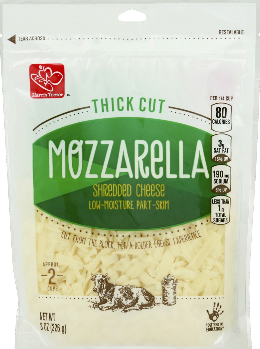 slide 1 of 4, Harris Teeter Thick Shred Mozzarella, 1 ct