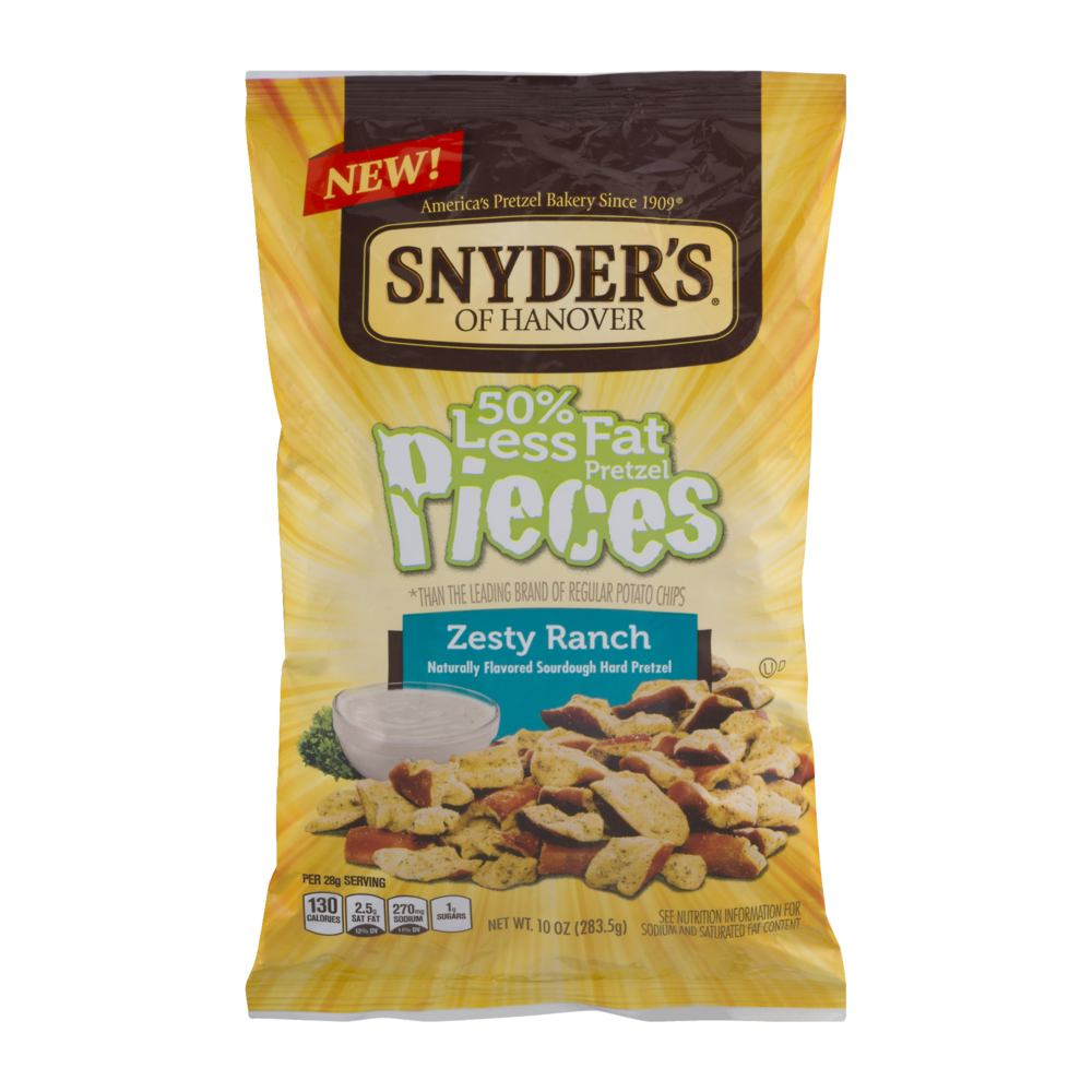 slide 1 of 5, Snyder's of Hanover Reduced Fat Zesty Ranch Pieces, 10 oz