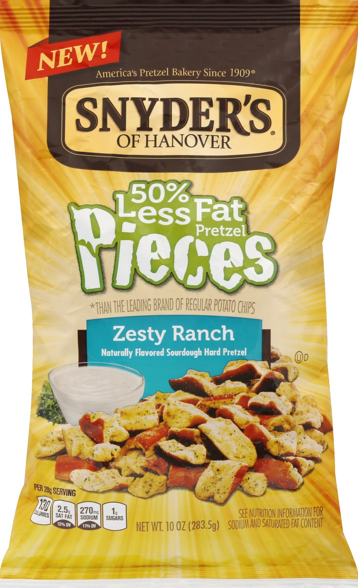 slide 5 of 5, Snyder's of Hanover Reduced Fat Zesty Ranch Pieces, 10 oz