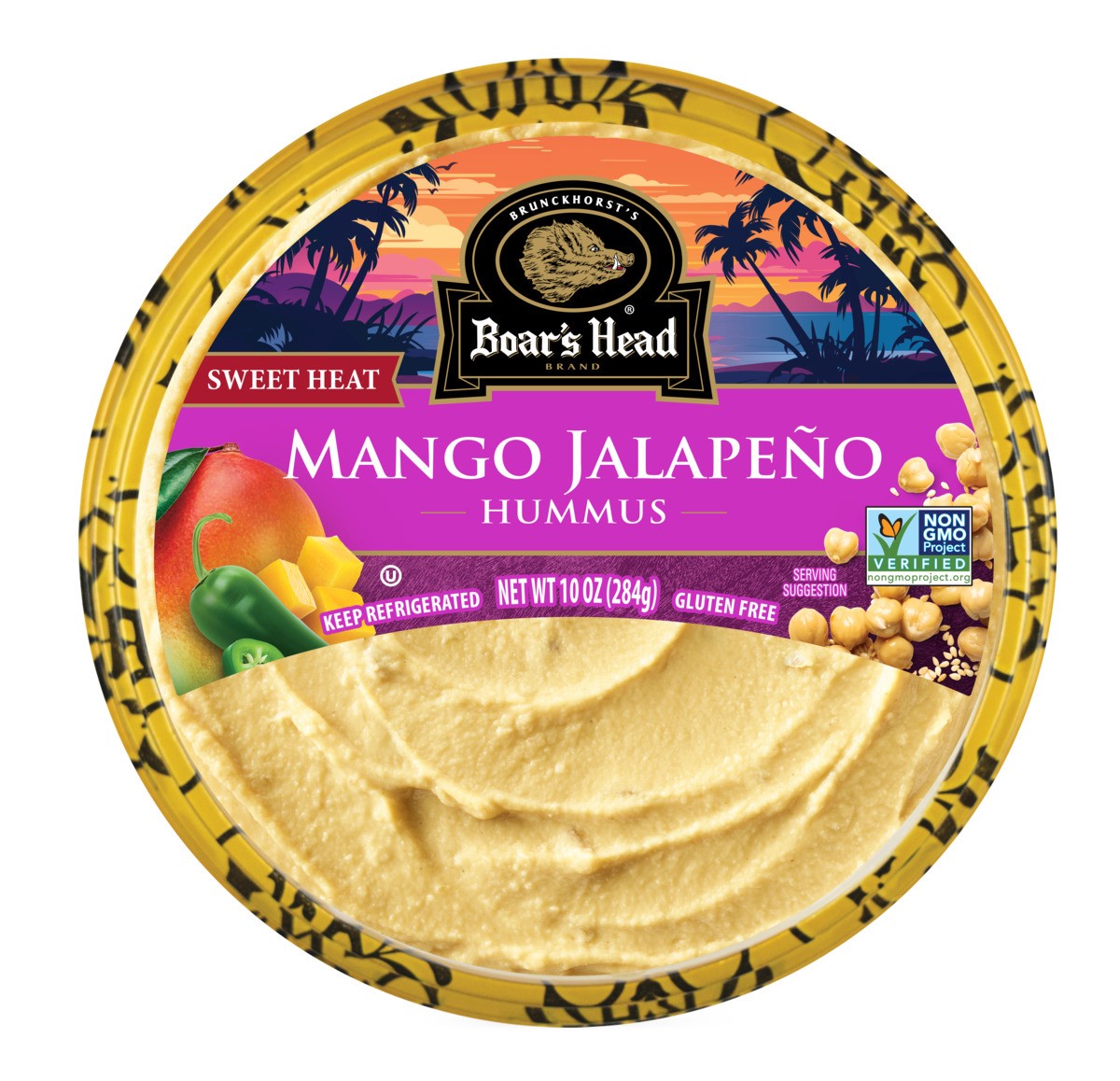 slide 1 of 12, Boar's Head Mango Jalapeño Hummus, 10 oz