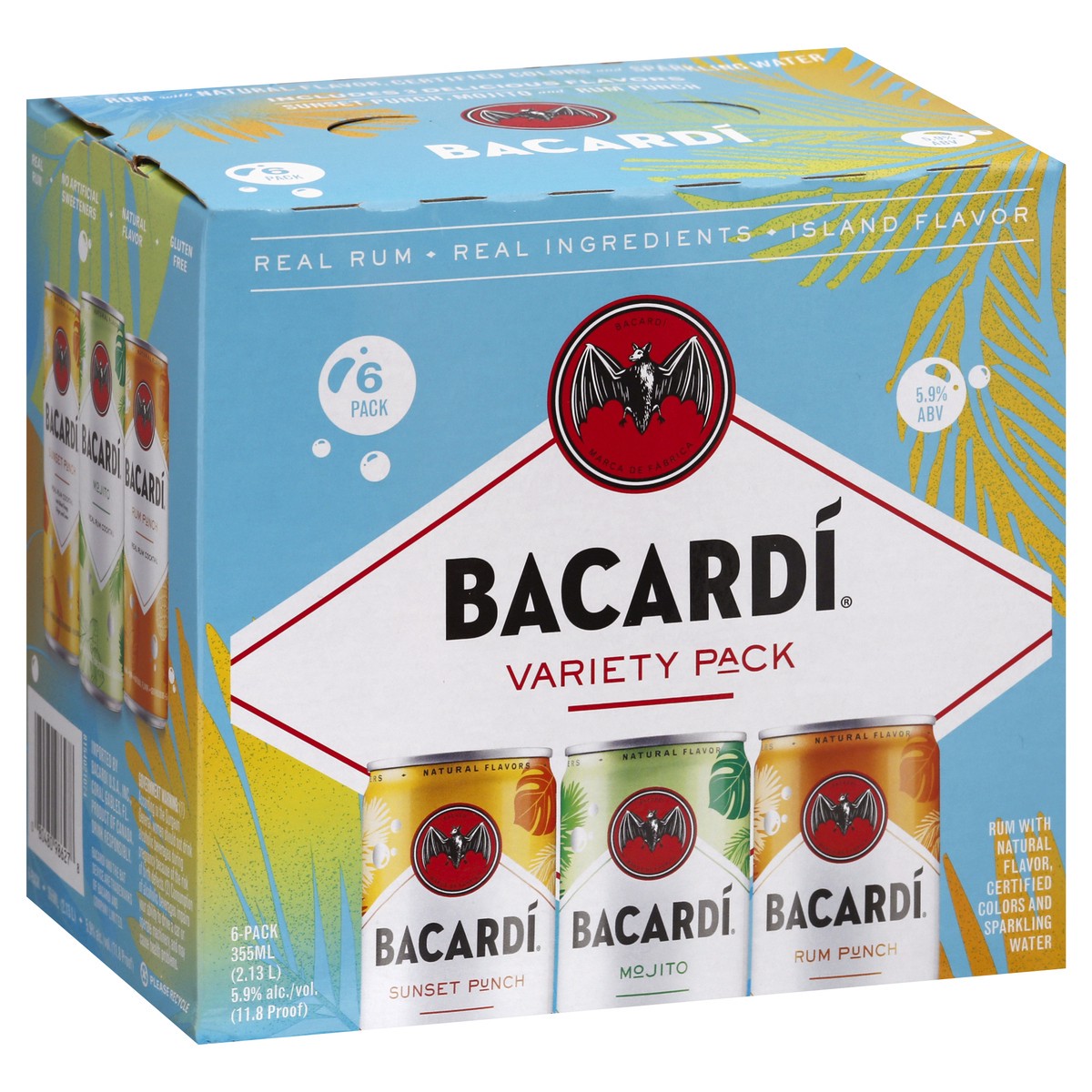slide 3 of 10, Bacardi 6 Pack Variety Pack Rum 6 ea, 6 ct; 12 oz