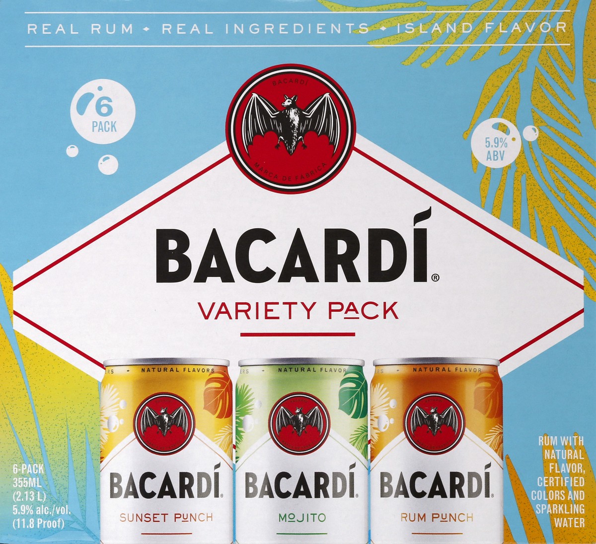 slide 1 of 10, Bacardi 6 Pack Variety Pack Rum 6 ea, 6 ct; 12 oz