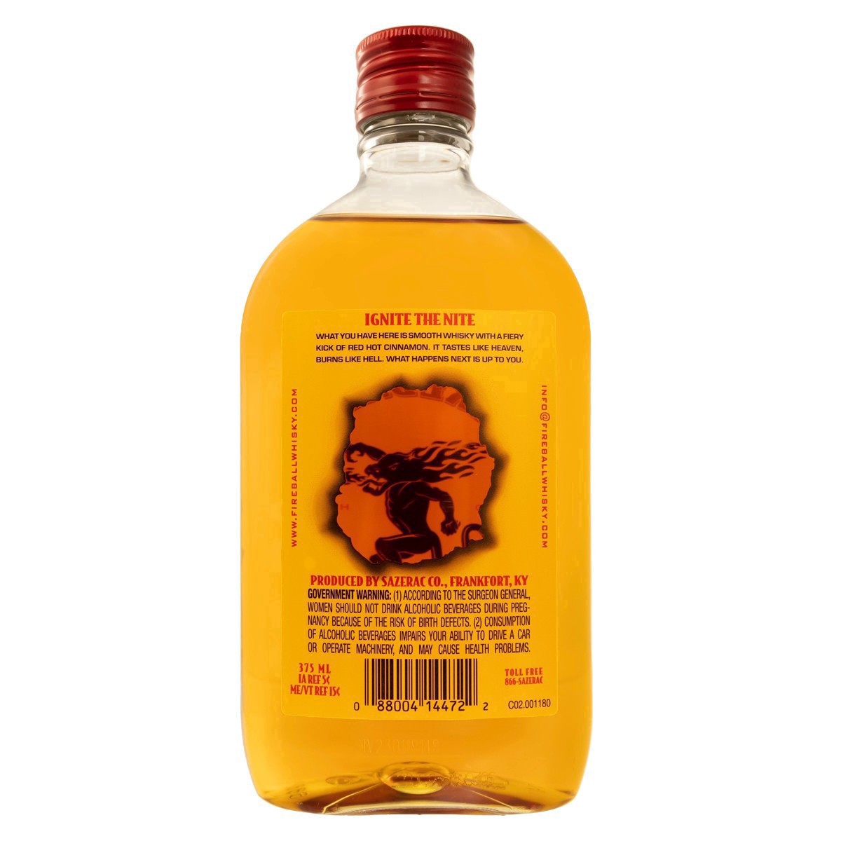 slide 25 of 36, Fireball Cinnamon Whisky Flavored Whiskey, 375 ml