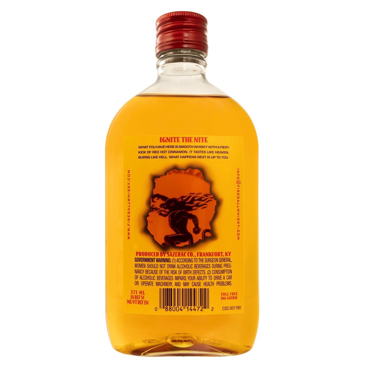 slide 21 of 36, Fireball Cinnamon Whiskey, 375ml Plastic Bottle, 66 Proof, 375 ml