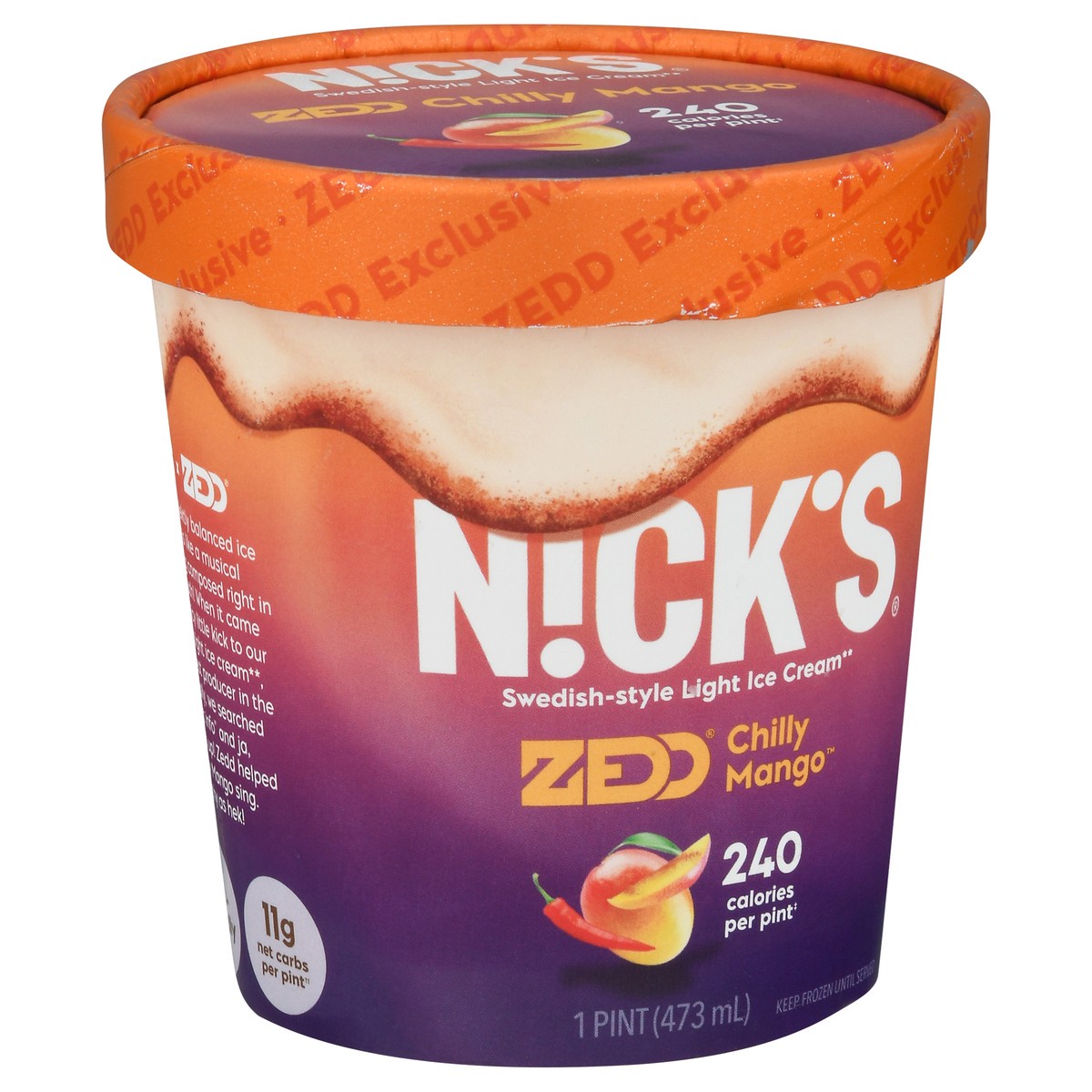 slide 5 of 13, Nick's Light Swedish-Style Mango Strawbar Ice Cream 1 pt, 16 oz