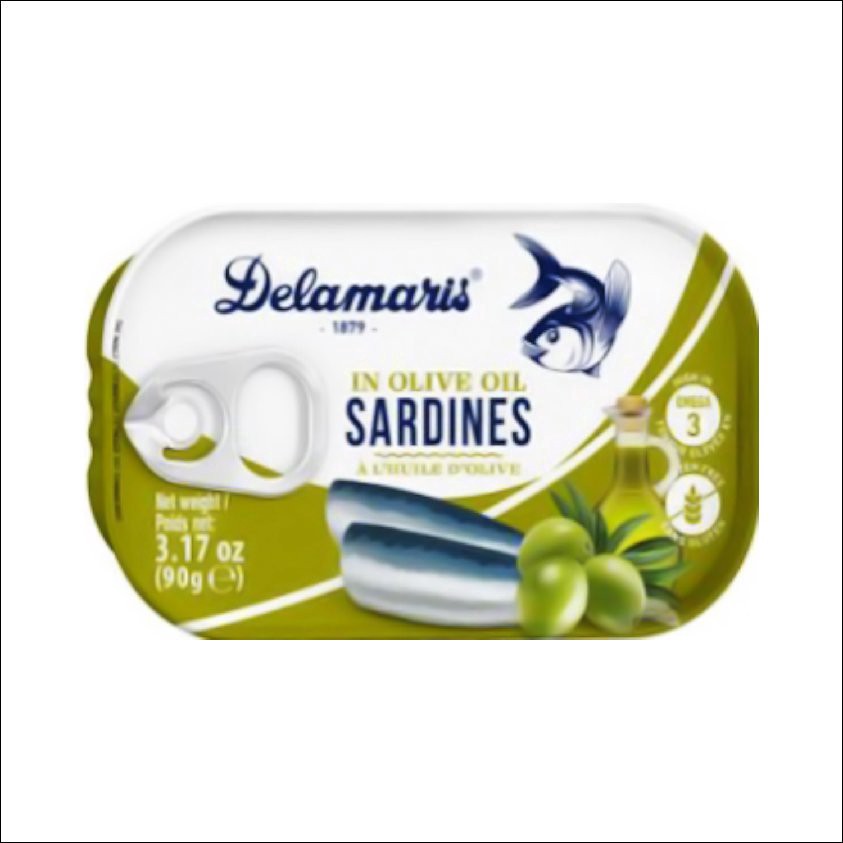slide 1 of 1, Delamaris Sardines In Olive Oil, 3.17 oz