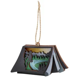 Primitives By Kathy Magnetic Ornament - Camping Tent 4.25" X 2.50" X 0.50"