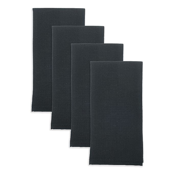 slide 1 of 1, Simply Essential Essentials Solid Color Napkins - Black, 4 ct