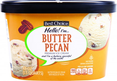 slide 1 of 1, Best Choice Butter Pecan Ice Cream, 48 fl oz