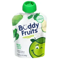 Buddy Fruits +Veggies Pear Spinach & Apple Blended Fruits & Vegetables 3.2 oz