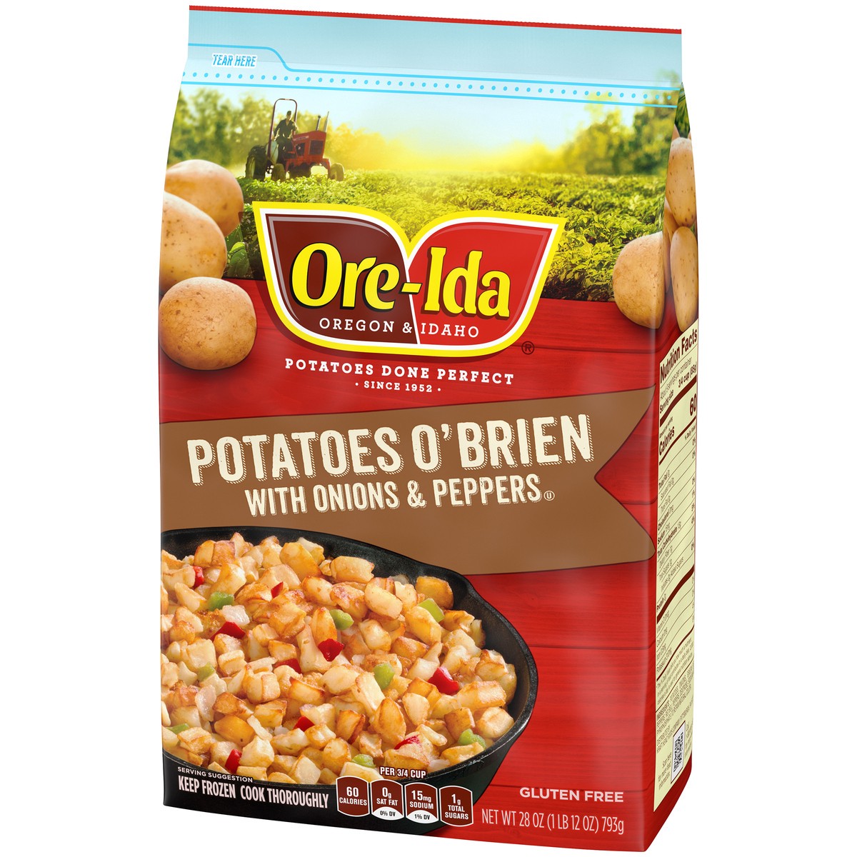 slide 11 of 14, Ore-Ida Potatoes O'Brien with Onions & Peppers Frozen Potatoes, 28 oz Bag, 28 oz