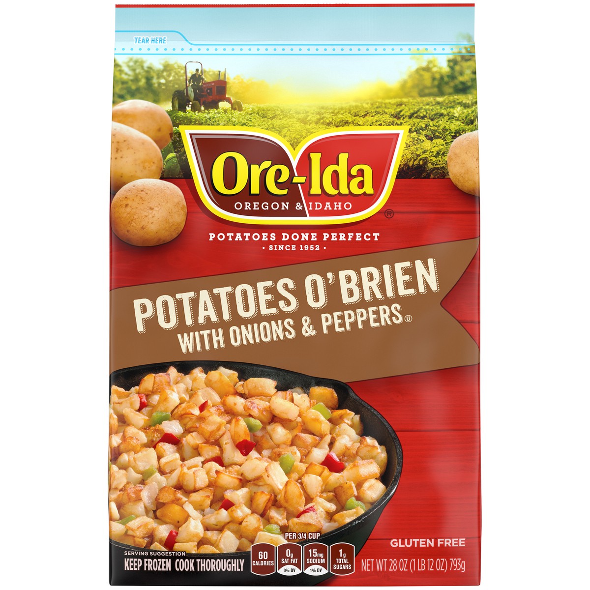slide 14 of 14, Ore-Ida Potatoes O'Brien with Onions & Peppers Frozen Potatoes, 28 oz Bag, 28 oz