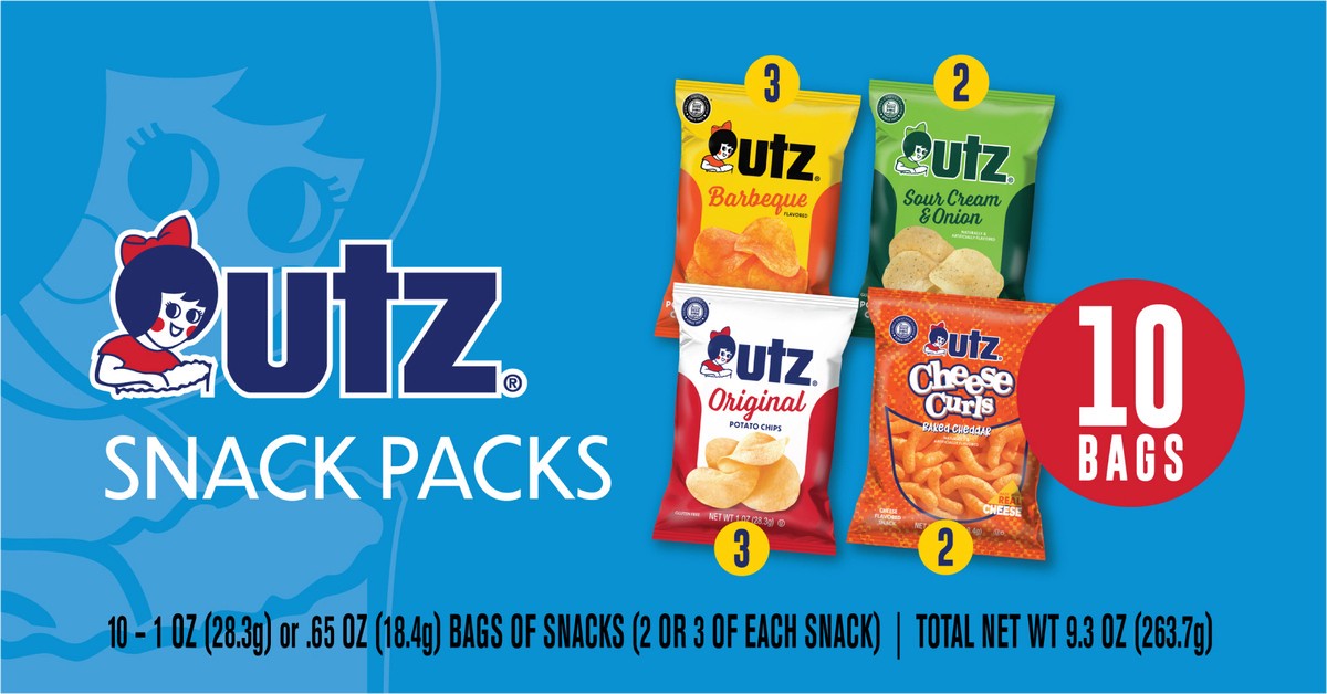 slide 10 of 12, Utz Variety Snack Pack 10 count box, 10 ct