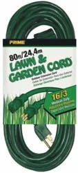 Prime Wire And Cable Lawn And Garden Green Outdoor Extension Cord